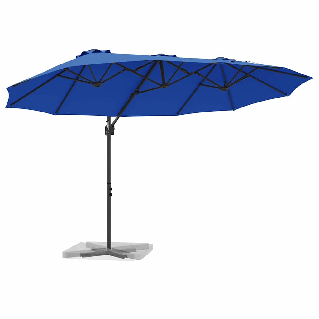 Garden Cantilever Parasol Azure blue 372 x 198 x 243 cm