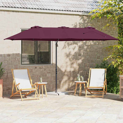 Garden Cantilever Parasol Bordeaux red 372 x 198 x 243 cm