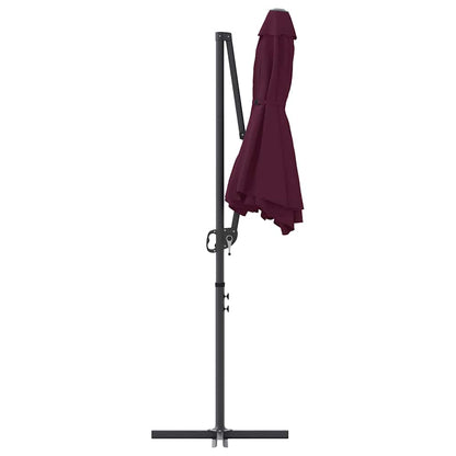 Garden Cantilever Parasol Bordeaux red 372 x 198 x 243 cm