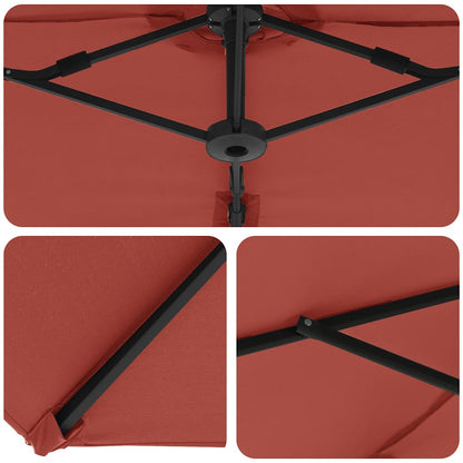 Garden Cantilever Parasol Terracotta 372 x 198 x 243 cm