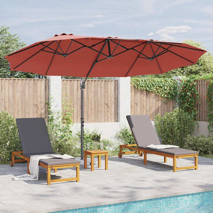 Garden Cantilever Parasol Terracotta 372 x 198 x 243 cm