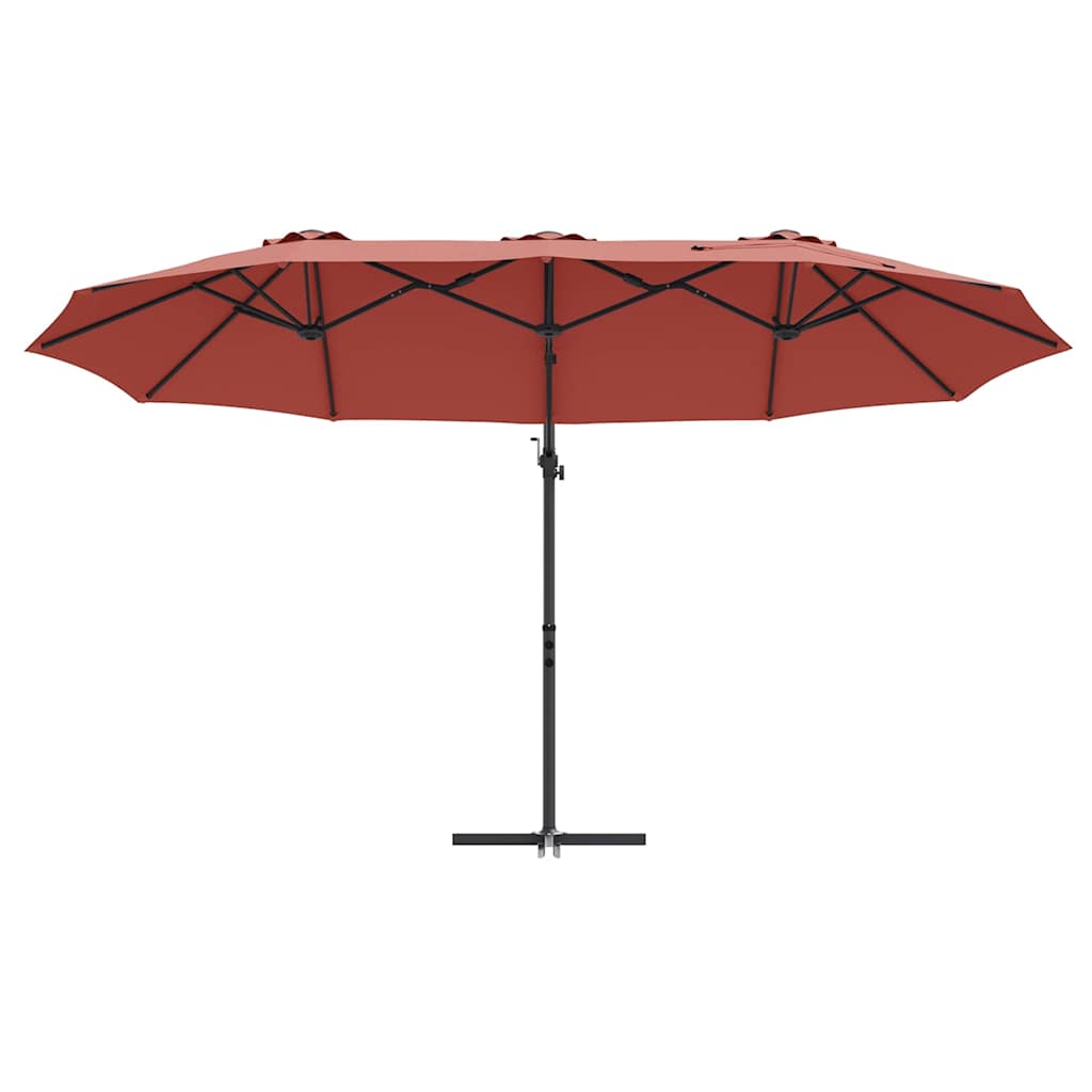 Garden Cantilever Parasol Terracotta 372 x 198 x 243 cm