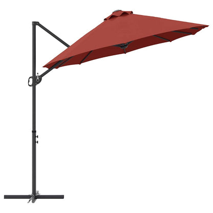 Garden Cantilever Parasol Terracotta 372 x 198 x 243 cm