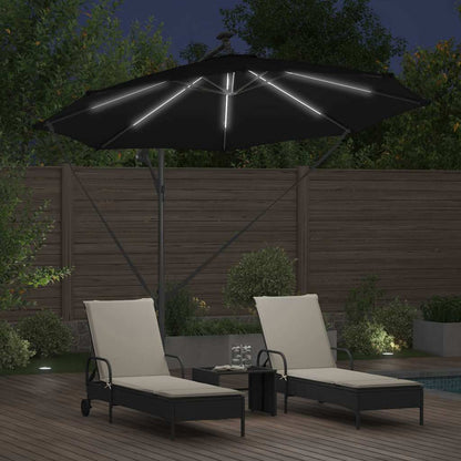 Cantilever Banana Parasol Black 294 x 294 x 248 cm