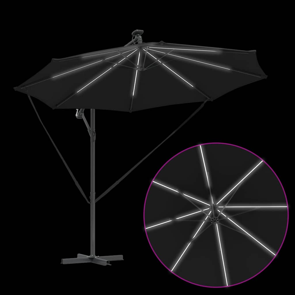 Cantilever Banana Parasol Black 294 x 294 x 248 cm