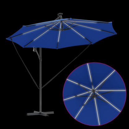 Cantilever Banana Parasol Azure blue 294 x 294 x 248 cm