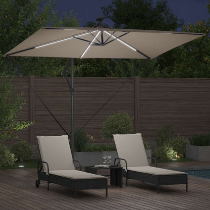 Cantilever Banana Parasol Taupe 294 x 200 x 254 cm