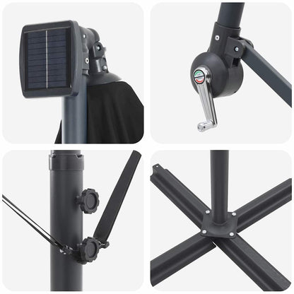 Cantilever Banana Parasol Black 294 x 200 x 254 cm