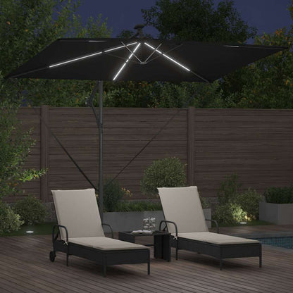 Cantilever Banana Parasol Black 294 x 200 x 254 cm