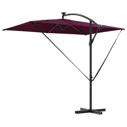 Cantilever Banana Parasol Bordeaux red 294 x 200 x 254 cm