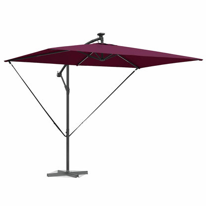 Cantilever Banana Parasol Bordeaux red 294 x 200 x 254 cm