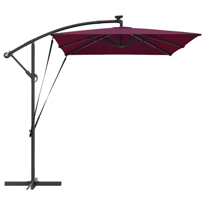 Cantilever Banana Parasol Bordeaux red 294 x 200 x 254 cm