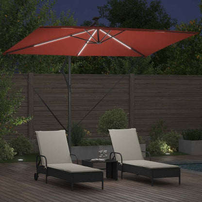 Cantilever Banana Parasol Terracotta 294 x 200 x 254 cm