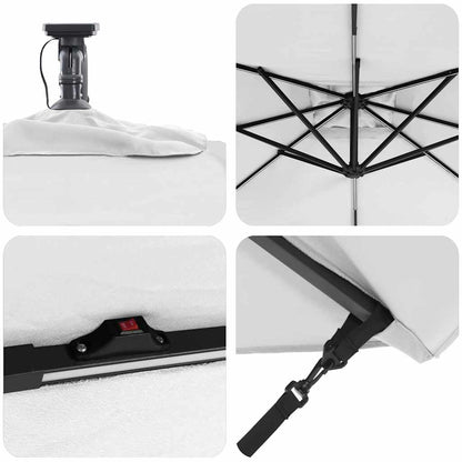 Cantilever Banana Parasol Sand 249 x 249 x 250 cm