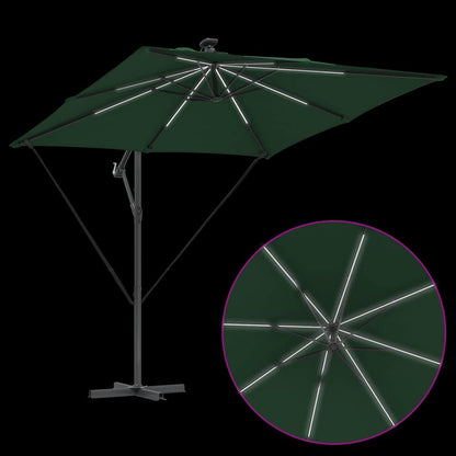 Cantilever Banana Parasol Green 249 x 249 x 250 cm