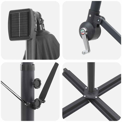 Cantilever Banana Parasol Anthracite 249 x 249 x 250 cm