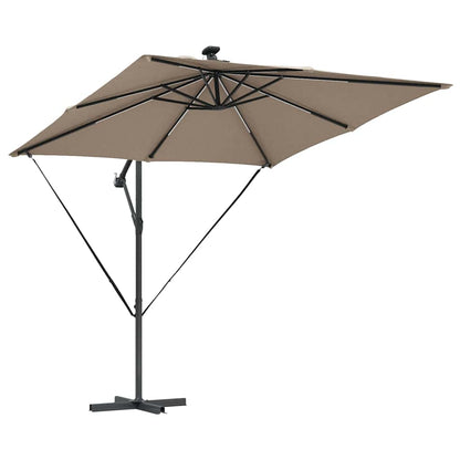 Cantilever Banana Parasol Taupe 249 x 249 x 250 cm