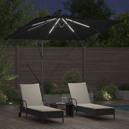 Cantilever Banana Parasol Black 249 x 249 x 250 cm