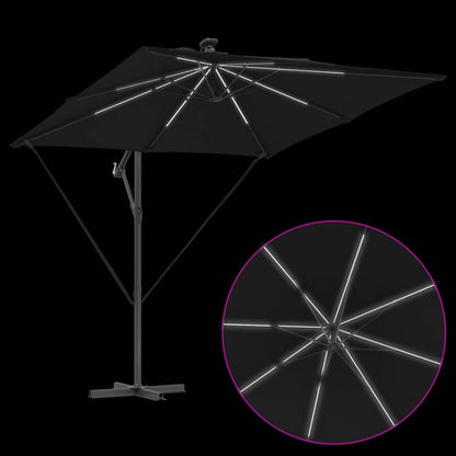 Cantilever Banana Parasol Black 249 x 249 x 250 cm