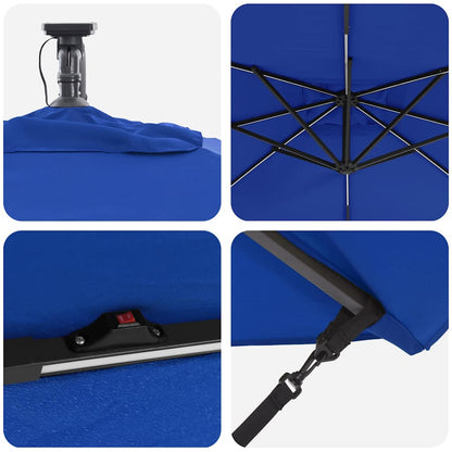 Cantilever Banana Parasol Blue 249 x 249 x 250 cm