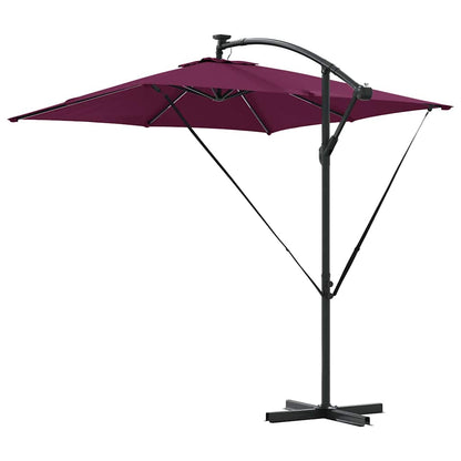 Cantilever Banana Parasol Bordeaux red 249 x 249 x 250 cm