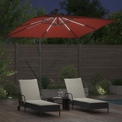 Cantilever Banana Parasol Terracotta 249 x 249 x 250 cm