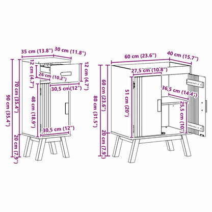 Bathroom Furniture Set with Door 2 pcs Brown 114 x 43 x 73.5 cm
