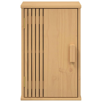 Bathroom Furniture Set with Door 3 pcs Brown 114 x 43 x 73.5 cm