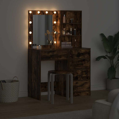 Dressing Table 2 pcs Brown 50 x 41 x 135 cm Engineered wood