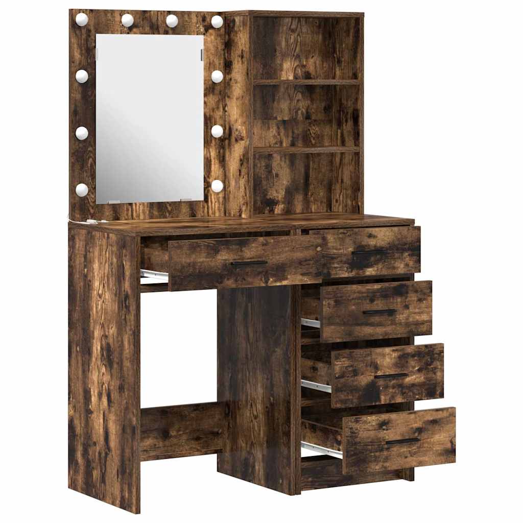 Dressing Table 2 pcs Brown 50 x 41 x 135 cm Engineered wood
