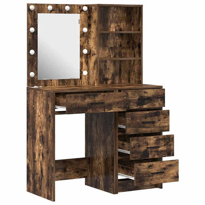 Dressing Table 2 pcs Brown 50 x 41 x 135 cm Engineered wood