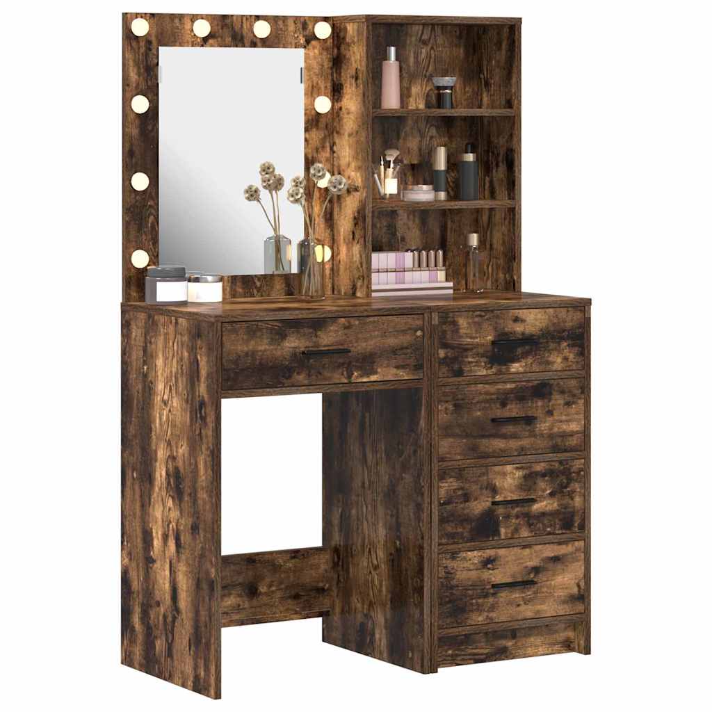 Dressing Table 2 pcs Brown 50 x 41 x 135 cm Engineered wood