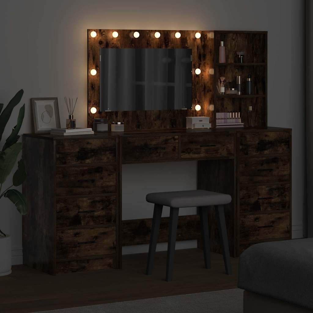 Dressing Table 3 pcs Brown 40 x 41 x 135 cm Engineered wood