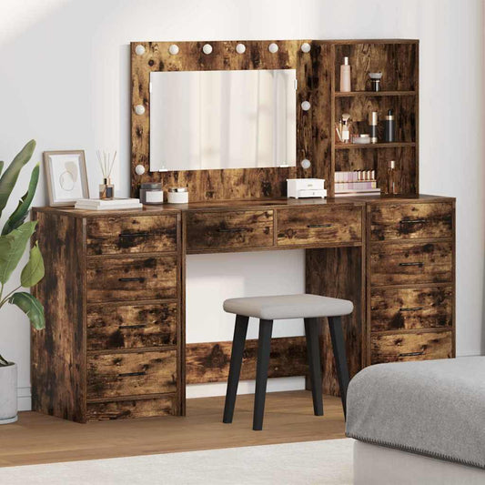 Dressing Table 3 pcs Brown 40 x 41 x 135 cm Engineered wood