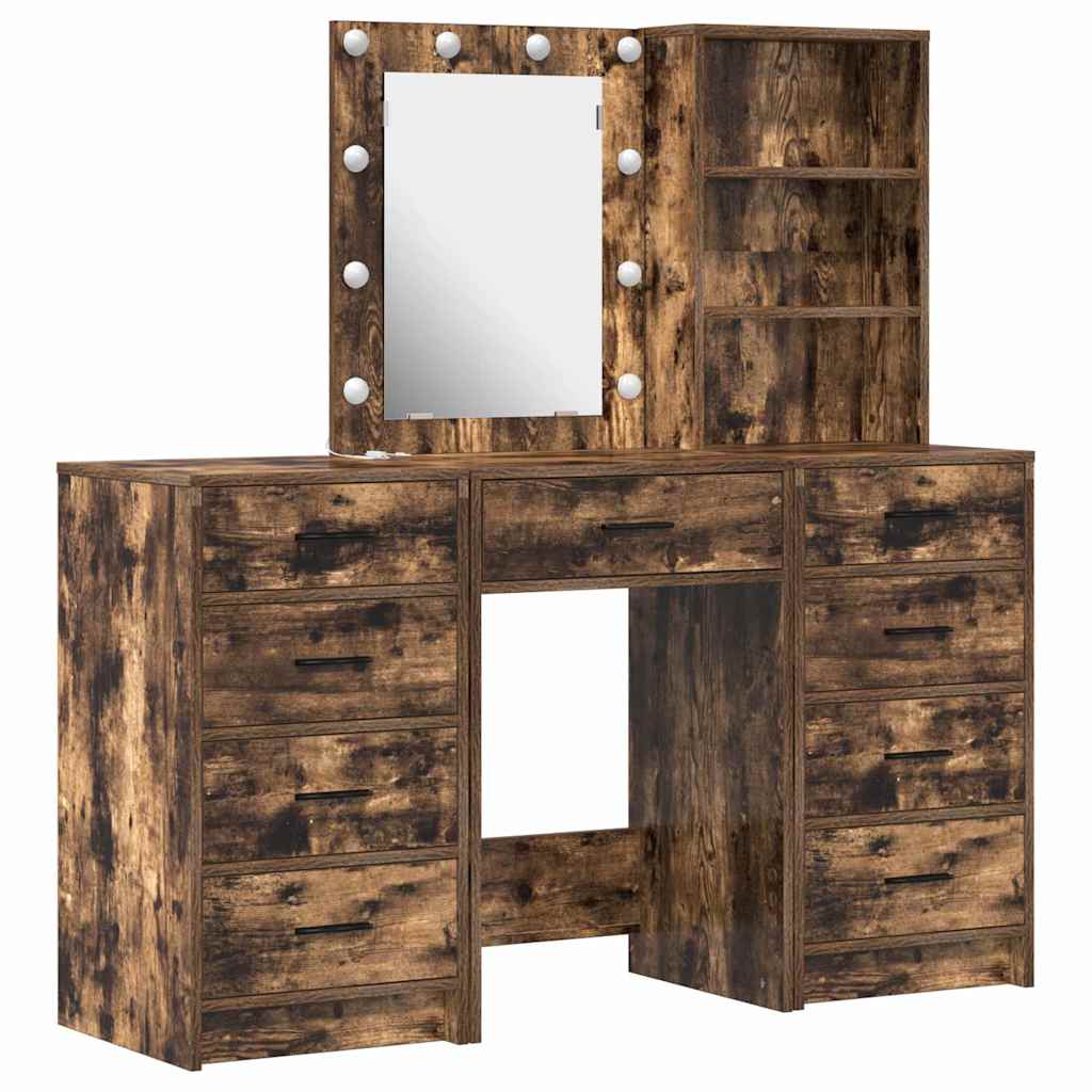Dressing Table 3 pcs Brown 40 x 41 x 135 cm Engineered wood