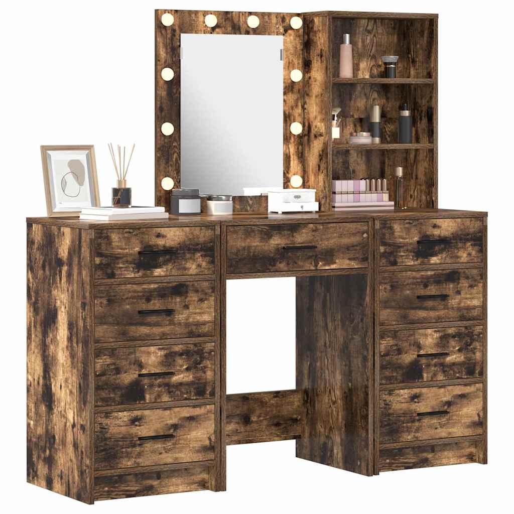 Dressing Table 3 pcs Brown 40 x 41 x 135 cm Engineered wood