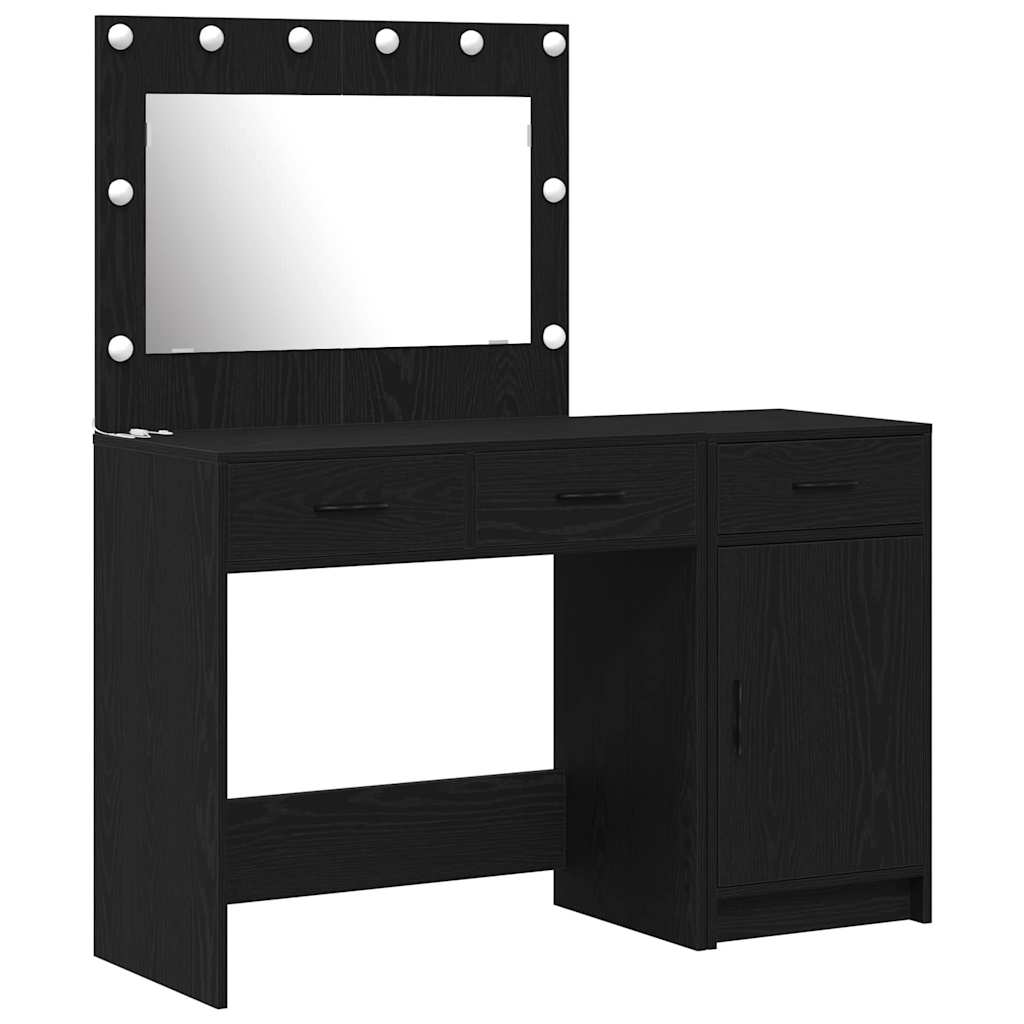 Dressing Table 2 pcs Black 40 x 41 x 75 cm Engineered wood