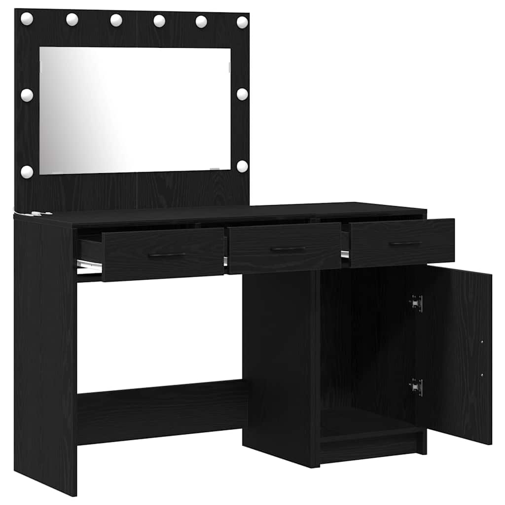 Dressing Table 2 pcs Black 40 x 41 x 75 cm Engineered wood