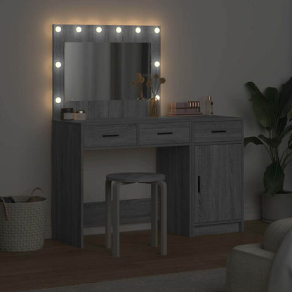 Dressing Table 2 pcs Grey 40 x 41 x 75 cm Engineered wood