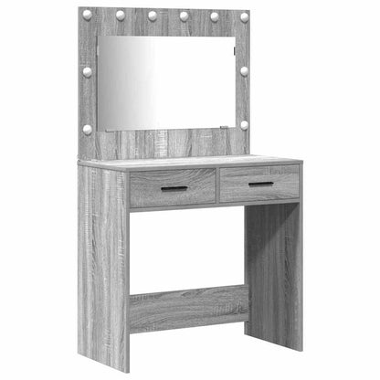 Dressing Table 2 pcs Grey 40 x 41 x 75 cm Engineered wood