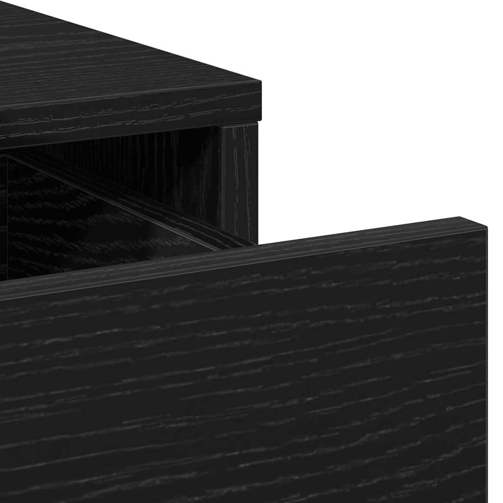 Dressing Table 2 pcs Black 50 x 41 x 135 cm Engineered wood