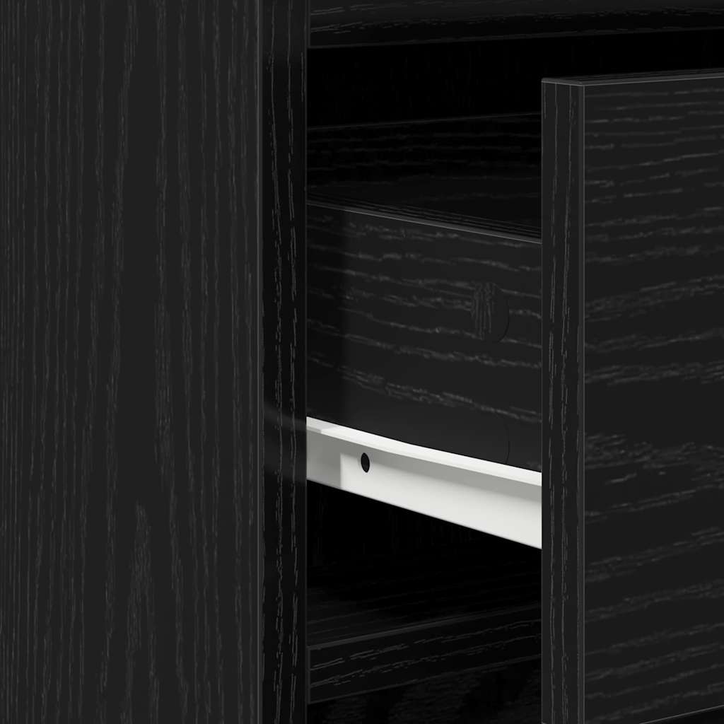 Dressing Table 2 pcs Black 50 x 41 x 135 cm Engineered wood