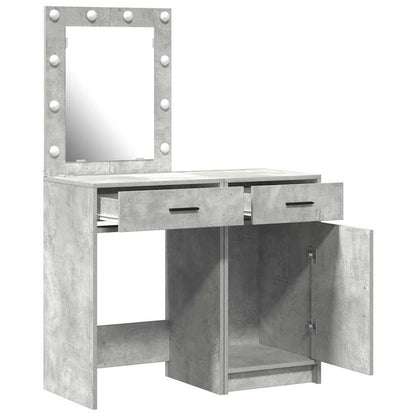 Dressing Table 2 pcs Grey 50 x 41 x 135 cm Engineered wood