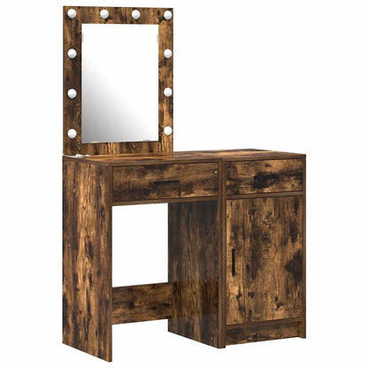 Dressing Table 2 pcs Brown 50 x 41 x 135 cm Engineered wood