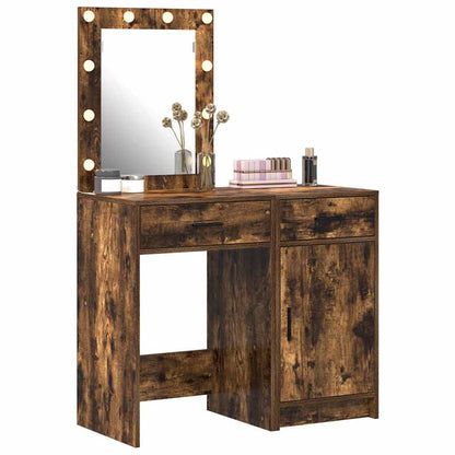 Dressing Table 2 pcs Brown 50 x 41 x 135 cm Engineered wood
