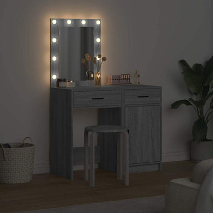 Dressing Table 2 pcs Grey 50 x 41 x 135 cm Engineered wood