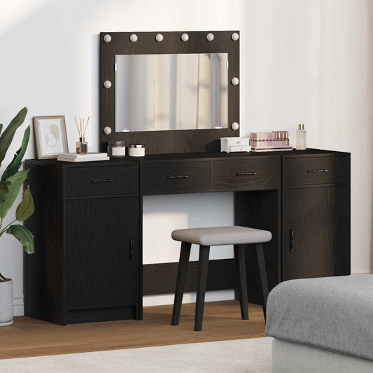 Dressing Table 3 pcs Black 40 x 41 x 75 cm Engineered wood
