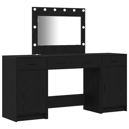 Dressing Table 3 pcs Black 40 x 41 x 75 cm Engineered wood