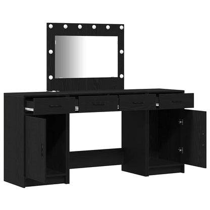 Dressing Table 3 pcs Black 40 x 41 x 75 cm Engineered wood