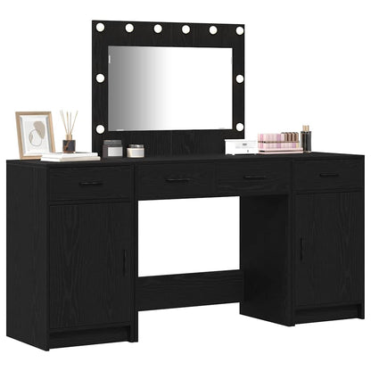 Dressing Table 3 pcs Black 40 x 41 x 75 cm Engineered wood